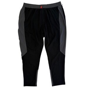 Infinity Mens Athletic Training Pants Black Grey Joggers IN008A Size 2XL